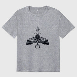 Футболка оверсайз мужская Тату моль, цвет: меланж