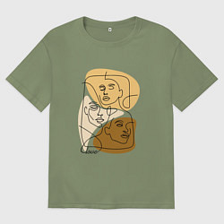 Футболка оверсайз мужская Разная любовь, цвет: авокадо