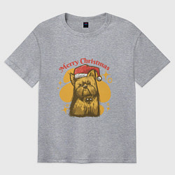Футболка оверсайз мужская Merry Christmas, цвет: меланж