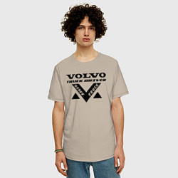Футболка оверсайз мужская Volvo Дальнобойщик, цвет: миндальный — фото 2
