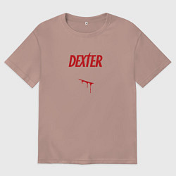 Мужская футболка оверсайз Декстер порез кровь