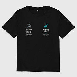 Мужская футболка оверсайз Merсedes PETRONAS