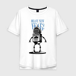 Мужская футболка оверсайз Heavy New Robot Year!