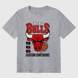 Футболка оверсайз мужская Chicago Bulls NBA, цвет: меланж
