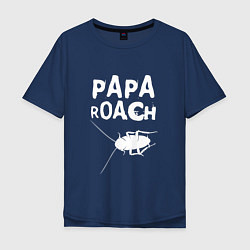 Футболка оверсайз мужская Papa roach Таракан, цвет: тёмно-синий