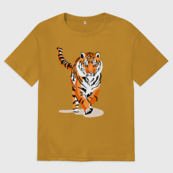 Мужская футболка оверсайз Властный хозяин джунглей