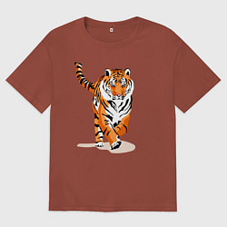 Мужская футболка оверсайз Властный хозяин джунглей