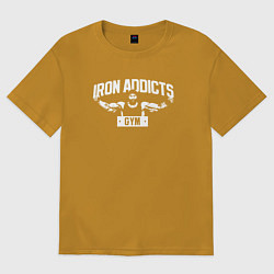 Футболка оверсайз мужская Iron Addicts Gym, цвет: горчичный