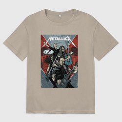 Мужская футболка оверсайз Metallica - cool dudes!