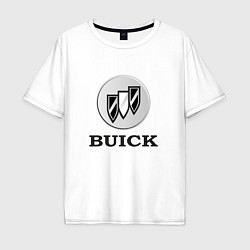 Мужская футболка оверсайз Gray gradient Logo Buick