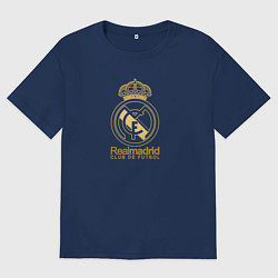 Мужская футболка оверсайз Real Madrid gold logo