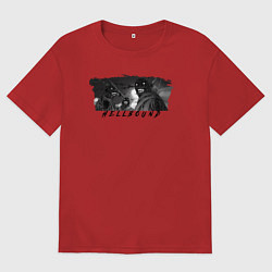 Футболка оверсайз мужская Существа Hellbound, цвет: красный