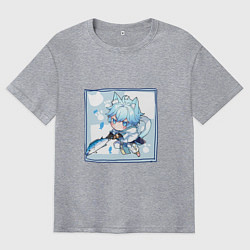 Мужская футболка оверсайз Котик Чун Юй в деле