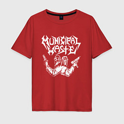 Мужская футболка оверсайз Municipal Waste - два чувака с оружием
