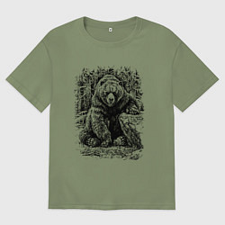 Мужская футболка оверсайз Истинный хозяин Русского леса