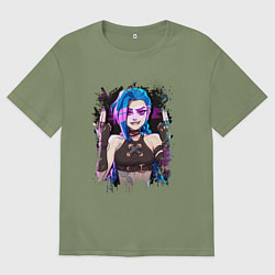 Мужская футболка оверсайз JINX SHOOT ARCANE LOL