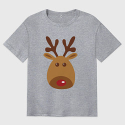 Мужская футболка оверсайз Олень 2022