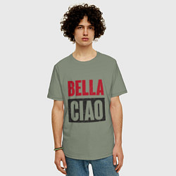 Футболка оверсайз мужская Bella Ciao - Money Heist, цвет: авокадо — фото 2