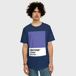 Футболка оверсайз мужская Цвет Pantone 2022 года - Very Peri, цвет: тёмно-синий — фото 2