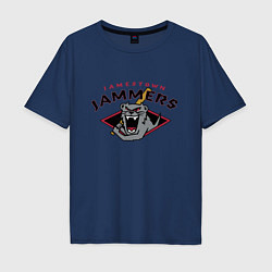 Футболка оверсайз мужская Jamestown Jammers - baseball team, цвет: тёмно-синий