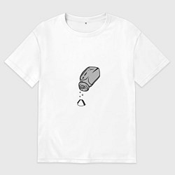 Футболка оверсайз мужская Граффити хлорид натрия, цвет: белый