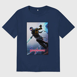 Футболка оверсайз мужская Ghostrunner Гостраннер, цвет: тёмно-синий