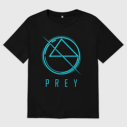 Мужская футболка оверсайз PREY лого