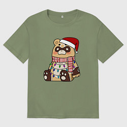 Мужская футболка оверсайз ГОБА БОГ ОЧАГА НОВОГОДНИЙ