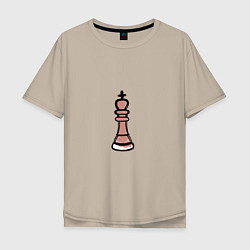 Мужская футболка оверсайз Шахматный король граффити