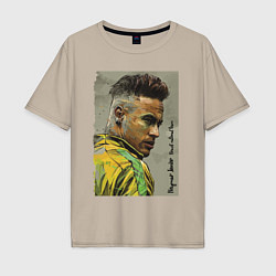 Футболка оверсайз мужская Neymar Junior - Brazil national team, цвет: миндальный