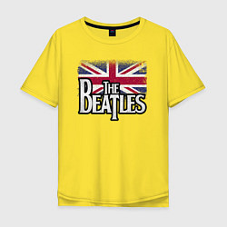 Футболка оверсайз мужская The Beatles Great Britain Битлз, цвет: желтый