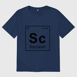 Мужская футболка оверсайз САРКАЗМ - SARCASM, Sc Таблица Менделеева