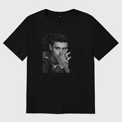 Футболка оверсайз мужская Zac Efron, цвет: черный
