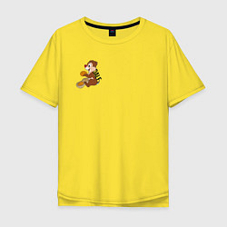 Футболка оверсайз мужская Chipmunk Dale, цвет: желтый