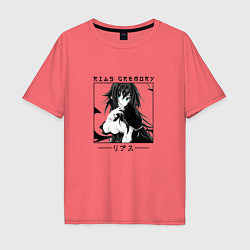 Футболка оверсайз мужская Старшая школа DxD, Риас Гремори, цвет: коралловый