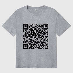 Мужская футболка оверсайз QR-код Скала Джонсон