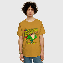 Футболка оверсайз мужская Boogermаn, цвет: горчичный — фото 2