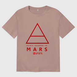 Мужская футболка оверсайз 30 Seconds to Mars рок