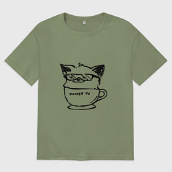 Мужская футболка оверсайз Курсэд Кэтс двадцать семь