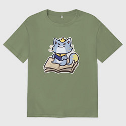Футболка оверсайз мужская The Magical Cat Yuumi, цвет: авокадо