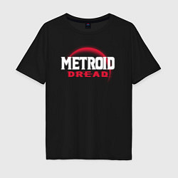Футболка оверсайз мужская Metroid Dread - Red Planet, цвет: черный