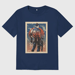 Футболка оверсайз мужская Yoru art, цвет: тёмно-синий