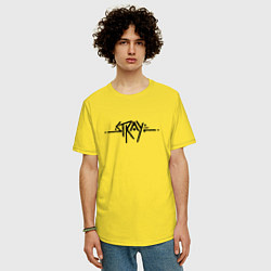 Футболка оверсайз мужская Stray Logo, цвет: желтый — фото 2