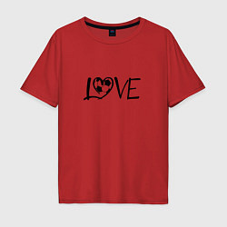 Мужская футболка оверсайз День святого Валентина футбольная любовь