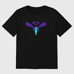 Футболка оверсайз мужская WALHALLA TEAM NEON LOGO ТОКИЙСКИЕ МСТИТЕЛИ, цвет: черный