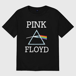 Футболка оверсайз мужская PINK FLOYD - ПИНК ФЛОЙД ЛОГОТИП, цвет: черный