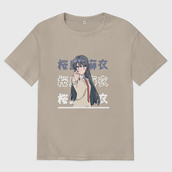 Мужская футболка оверсайз Этот глупый свин не понимает мечту девочки-зайки S