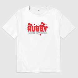 Мужская футболка оверсайз Регби в моей крови