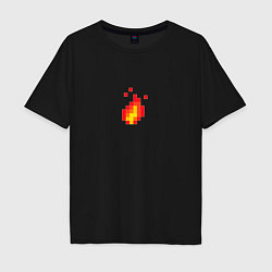 Мужская футболка оверсайз 8 Bit Digital Fire