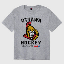 Футболка оверсайз мужская OTTAWA SENATORS ОТТАВА СЕНАТОРЗ, цвет: меланж